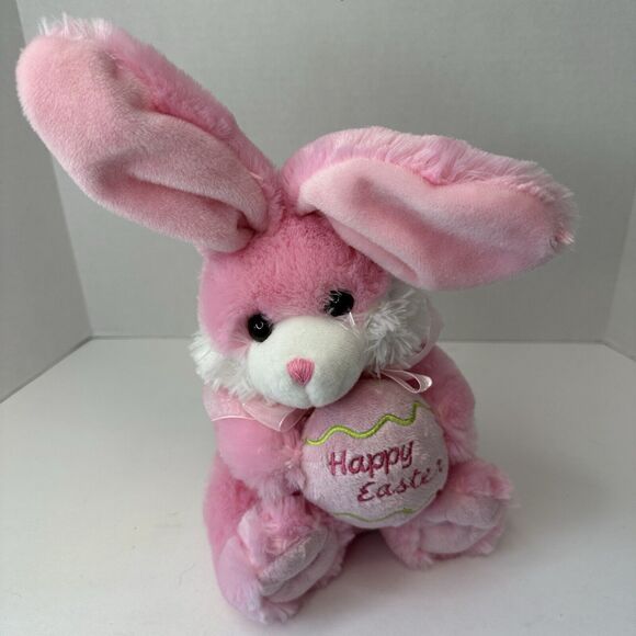Chrisha Creations, 9" Pink Bunny Rabbit Plush "Happy Easter" 2009 CLEAN - Picture 12 of 12